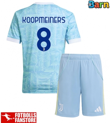 Juventus Teun Koopmeiners #8 Bortatröja Barn 2025-26 Kortärmad (+ Korta byxor)